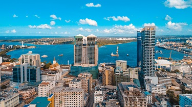 Cityscape view of Dar es Salaam, Tanzania