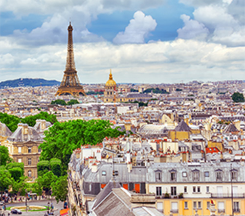 Vue d’une ville en France, troisième économie d’Europe et deuxième marché de consommation de l’UE.