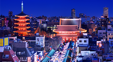 Skyline of Asakusa district, Tokyo, Japan with the Sensō-ji temple in the background. Canadian exporters across key sectors, including agri-food, cleantech, critical minerals and more, can find success doing business in Japan.