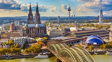 Aerial view of Cologne, Germany