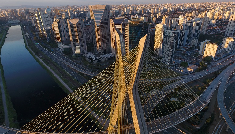 Octavio Frias de Oliveira Bridge in Sao Paulo, Brazil