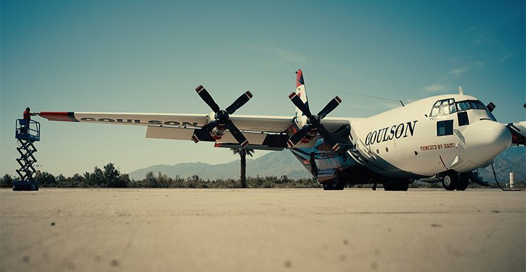 Coulson Aviation plane on a runway.