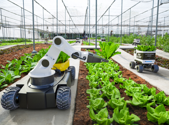  Robotic and autonomous car working in a smart farm