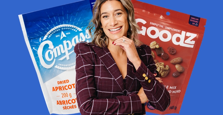 An image of Jaclyn Sutton, Compass Food Sale’s CEO. Her company imports dried fruit and nuts for redistribution to major grocery chains.