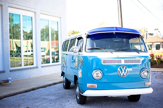 VW : Combi Volkswagen bleu layette