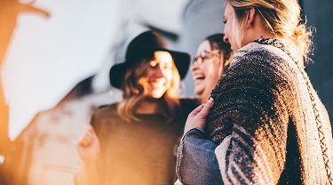 Women laughing