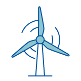 Représentation graphique d'une éolienne