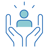 Graphic of a group of five people