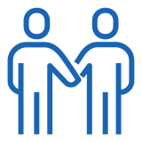 Icon of two people holding hands