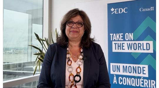 Image fixe de Vivian Abdelmessih, présidente du conseil d'administration d’EDC