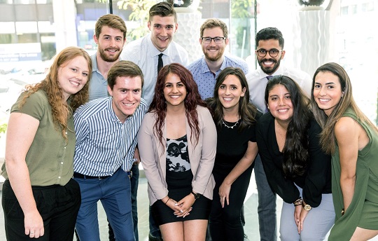 Group of smiling EDC student employees