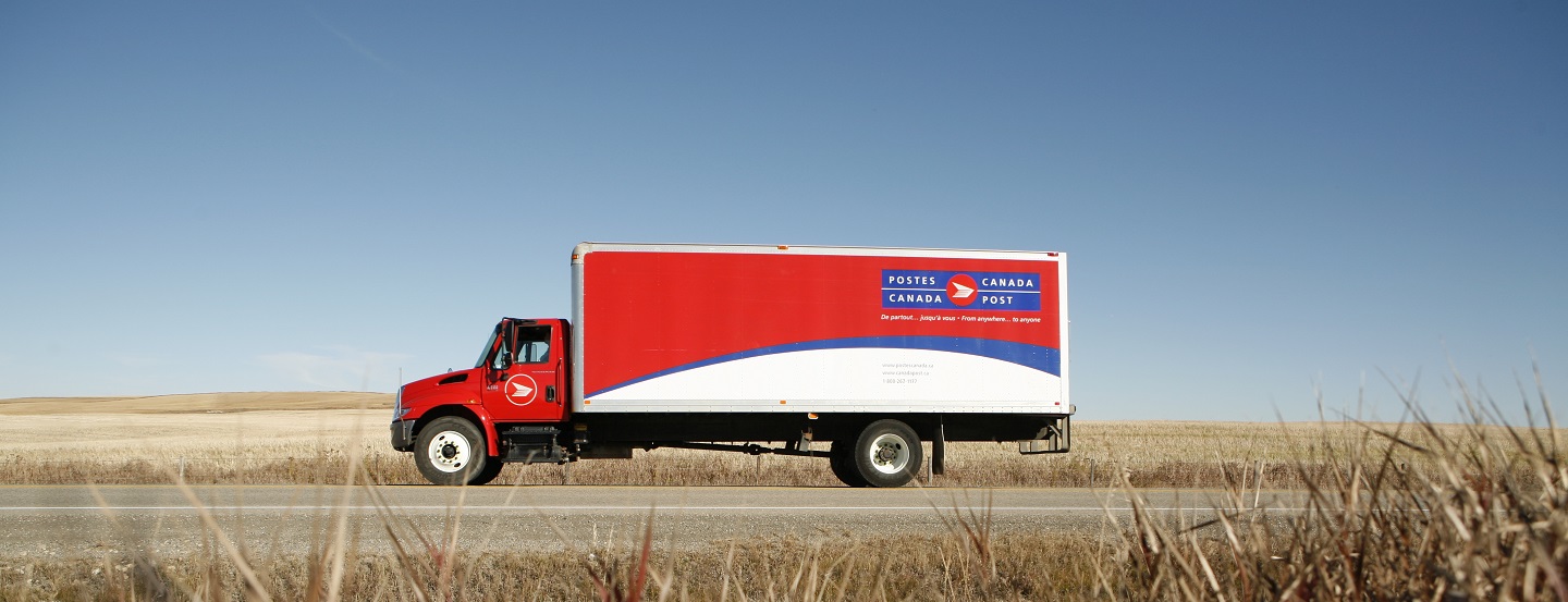 A package is being delivered to a customer.