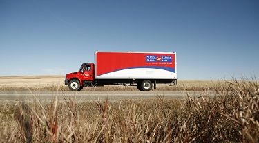 A package is being delivered to a customer.