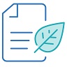 Picture of paper with a leaf representing sustainable finance